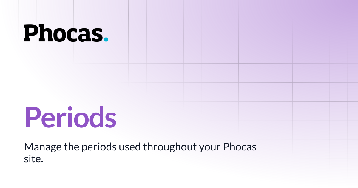 Periods | Administration | User documentation