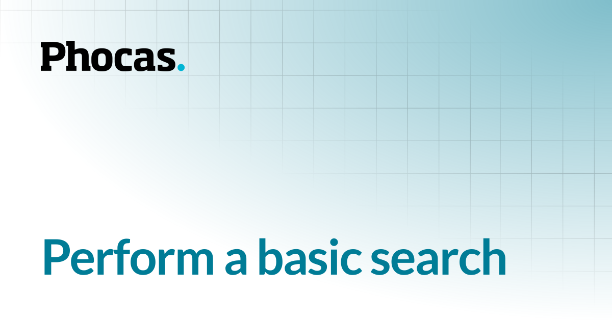 Perform a basic search | Analytics and Flex Modes | User documentation