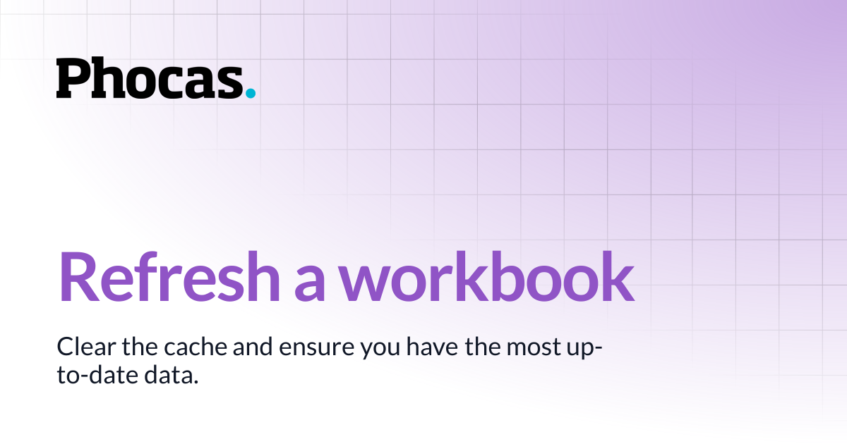 Refresh a workbook | Budgets & Forecasts | User documentation