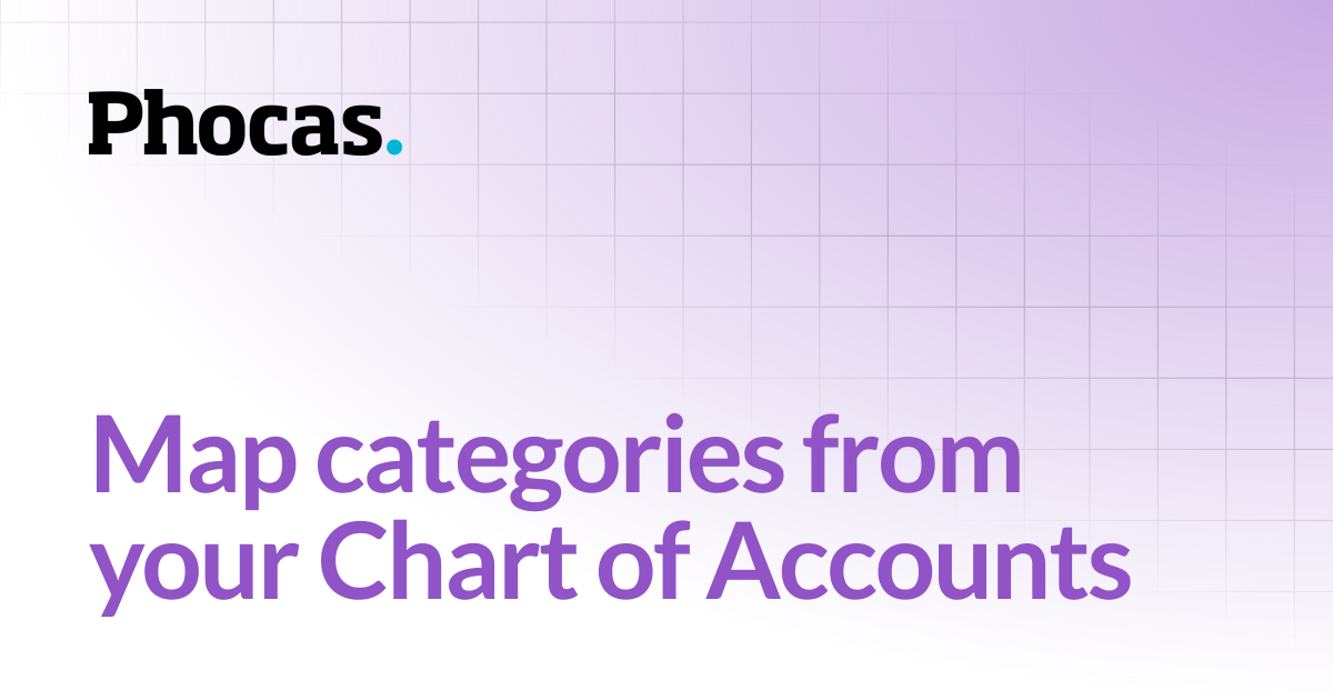 Map categories from your Chart of Accounts | Financial Statements ...