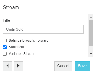 Statistical streams | Financial Statements | User documentation
