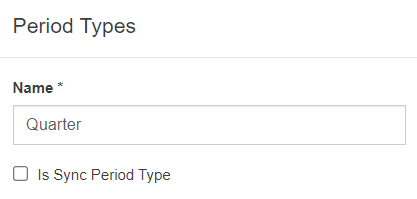 Period types | Administration | User documentation